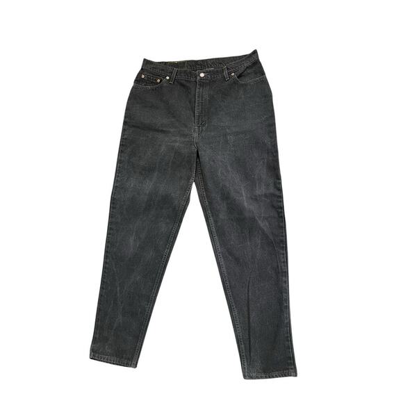 Vtg 90's Levi 550 Jeans Women's 18 Black Relaxed‎ Fit Tapered Leg  Black Tag - Picture 1 of 4